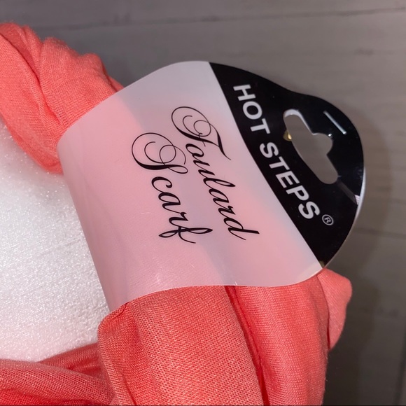 ⭐️SEE NEW LISTING⭐️Hot Steps Coral Foulard Scarf - Picture 2 of 6